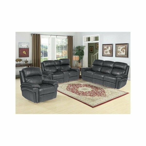 Sunset Trading Luxe Leather Reclining Living Room Set with Power Headrests - 3 Piece SU-9102-94-1394-3PC